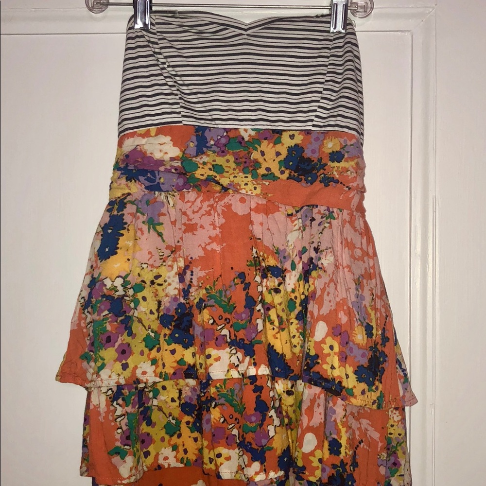 Floral Strapless Dress